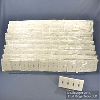100 Leviton White Standard 4G Toggle Light Switch Cover Plastic Wallplates 88012
