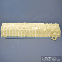 50 Leviton Almond Residential Outlet Covers Duplex Receptacle Wallplates 82003