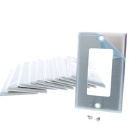 10 Eaton NON-MAGNETIC Stainless Steel 1-Gang Decorator Wallplate Covers GFCI GFI 93401