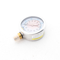Pressure Gauge- Chrome Case, 1/4" Lower Liquid Filled, 0-100 PSI
