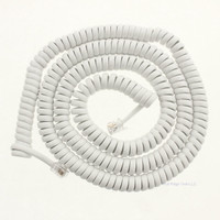 Gemini- WHITE 25Ft. Coil Cord w/ Plugs