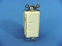 New Cooper Almond Combination Decorator Triple Rocker Wall Switch Control 3283A