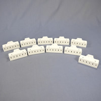 10 Leviton White Triplex Swivel Receptacle Outlet Adapters Non-Grounding 15A 125V NEMA 1-15 69-W