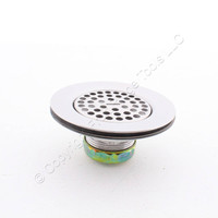 Keeney 1376PC Wide Flange Stainless Steel Strainer Flat Grid for 3.5"-4.5" Holes