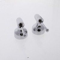 Pair Delta H62 Large Classic Metal Chrome-Plated Lever Handle Kit Less Inserts