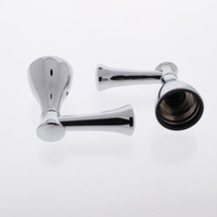 Pair Delta Chrome Victorian Metal Lever Handles from the Lockwood Collection