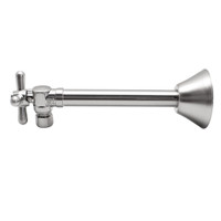 5" Extension 3/8" Comp x .5" SWT 1/4-Turn Angle Supply Stop Valve Brushed Nickel