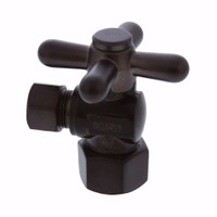 Jones Stephens 1/2" FIP x 3/8" OD Oil Rubbed Bronze Angle Stop Valve S42-02RB