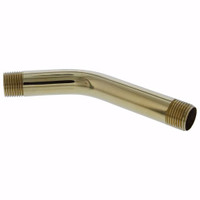 Jones Stephens S03-030 1/2" x 6" Polished Solid Brass Angled Shower Arm No Flange