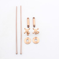 McAlpine Lavatory Angle Supply Kit-Cross Handle Champagne Bronze MT4910X-NL