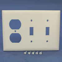 P&S TrademasterWhite 3-Gang Duplex Outlet Switch Combination Nylon Cover TP28-W