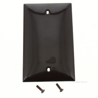 Mulberry Brown UNBREAKABLE Standard 1-Gang Blank Cover Wallplate Box Mount Nylon 91151