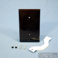Leviton Brown 1-Gang Blank Unbreakable Wall Plate Strap Mounted Box Cover 80719