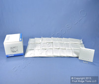 25 Leviton White 2-Gang Blank Unbreakable Wallplate Covers 80725-W