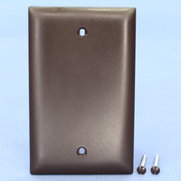 Pass and Seymour TP13 Trademaster Brown 1-Gang Unbreakable Blank Cover Box Mount Wallplate