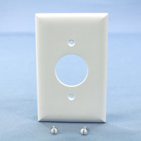 Pass and Seymour White 1.406" Receptacle Junior-Jumbo Wallplate Outlet Plastic Cover SPJ7-W