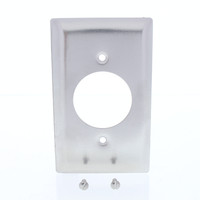 Pass and Seymour NON-MAGNETIC Type 302/304 Stainless Steel 1.625" Opening Outlet Receptacle 1-Gang Wallplate Cover SS721