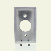 Pass and Seymour Magnetic Type 430 Stainless Steel 1-Gang 1.406" Receptacle Single Outlet Wallplate Lined Cover S7