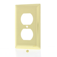 Pass & Seymour Polished Solid Brass 1-Gang Outlet Cover Receptacle Wallplate SB8-PBCC50
