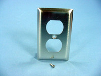 Pass & Seymour Stainless Steel 1-Gang Duplex Receptacle Wallplate Outlet Cover SS8