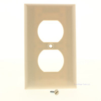Pass and Seymour Ivory Standard Size 1-Gang Outlet Urea Plastic Cover Duplex Receptacle Thermoset Wallplate SP8-I