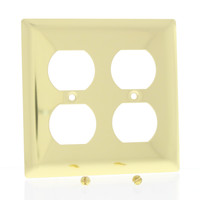 Pass & Seymour 2-Gang Polished Solid Brass Receptacle Wallplate Outlet Cover SB82-PBCC10