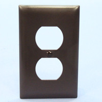 Pass and Seymour TP8 Trademaster Brown 1-Gang Unbreakable Receptacle Outlet Cover Wallplate
