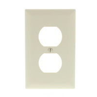 Pass and Seymour TP8-LA Trademaster Lt Almond 1-Gang Unbreakable Receptacle Outlet Wallplate