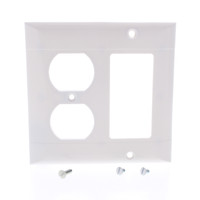 Pass & Seymour Legrand White P-Line Duplex Outlet Decorator GFCI Cover Wallplate P826-W