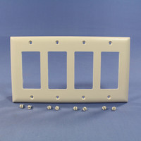 P&S Light Almond Trademaster4-Gang Decorator Nylon Wallplate Cover TP264-LA