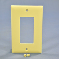 Pass & Seymour TP26-I Trademaster Ivory 1-Gang Decorator GFCI Rocker Wallplate Unbreakable Nylon Cover