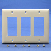 P&S Light Almond Trademaster3-Gang Decorator Nylon Wallplate Cover TP263-LA