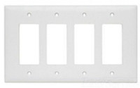 Pass Seymour White Trademaster� Jumbo 4-Gang Decorator GFCI GFI Thermoplastic Nylon Unbreakable Wallplate Cover TPJ264-W