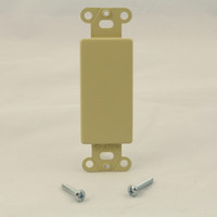 Pass and Seymour Ivory Decorator BLANK Wallplate Insert Filler GFCI GFI Cover 326-I