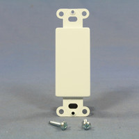 Pass and Seymour White Decorator BLANK Wallplate Insert Filler GFCI GFI Cover 326-W