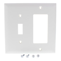 P&S TrademasterWhite 2G Toggle Decorator Combination Unbreakable Cover TP126-W