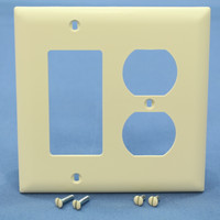 Pass and Seymour TP826-LA Trademaster Lt Almond Duplex Decorator Unbreakable Wallplate Cover