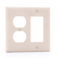 P&S TrademasterIvory Duplex Decorator GFCI UNBREAKABLE Wallplate Cover TP826-I