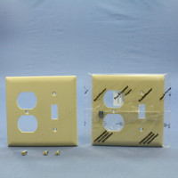 2 Pass and Seymour Ivory UNBREAKABLE Switch Plate Outlet Cover Wallplates TP18-I