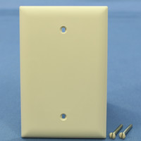 Pass & Seymour TrademasterJumbo 1-Gang Light Almond Thermoplastic Unbreakable Nylon Blank Wallplate Cover TPJ13-LA