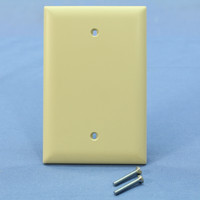 Pass & Seymour TradeMaster Jumbo 1-Gang Ivory Thermoplastic Unbreakable Nylon Blank Wallplate Cover TPJ13-I