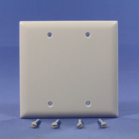 Pass & Seymour Legrand Trademaster Light Almond 2-Gang Blank Box Mount Nylon Wallplate Cover TP23-LA
