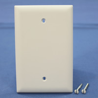 Pass & Seymour TrademasterJumbo 1-Gang White Thermoplastic Unbreakable Nylon Blank Wallplate Cover TPJ13-W