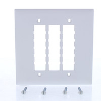 Pass & Seymour TrademasterWhite Blank 9-Port DataCom Wallplate 2-Gang Cover TPD9-W