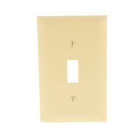 Pass & Seymour TP1-I Ivory Large 1-Gang Unbreakable Toggle Switch Nylon Cover Wallplate