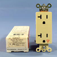 P&S Ivory Decorator Specification Grade Isolated Ground Receptacle 20A IG26362-I