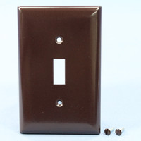 Pass & Seymour Commercial Grade Brown Junior-Jumbo LARGE Thermoset Plastic 1-Gang Cover Toggle Switch Wallplate SPJ1