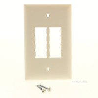 Pass & Seymour TrademasterLight Almond Blank 4-Port DataCom Wallplate 1-Gang Cover TPD4-LA