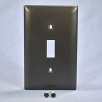P&S Black Large 1-Gang UNBREAKABLE Toggle Switch Nylon Cover Wallplate TP1-BK