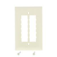 Pass & Seymour TrademasterIvory Blank 6-Port DataCom Wallplate 1-Gang Cover TPD6-I